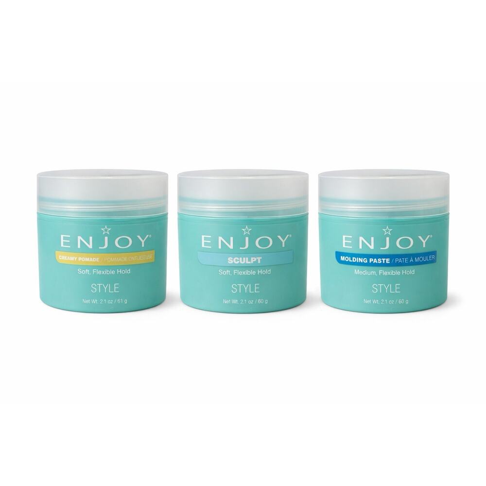 ENJOY Creamy Pomade, Sculpt & Molding Paste Trio 2.1 fl oz (60g) Each